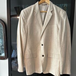 Banana Republic Ecru/Linen colored blazer.  46L